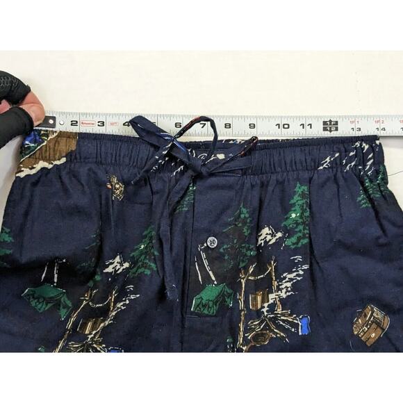 Polo Ralph Lauren Lounge Pants Mens Small Blue Flannel Fishing Pattern Pajamas - Picture 10 of 10
